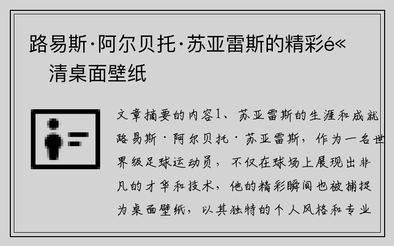 路易斯·阿尔贝托·苏亚雷斯的精彩高清桌面壁纸